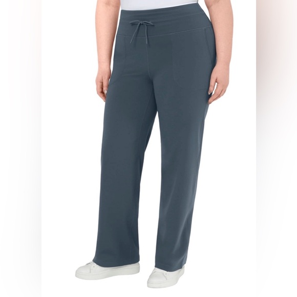 Mondetta Pants - Women’s Wide-Leg Drawstring Pants - Slate Gray